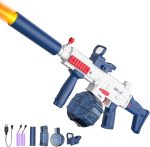 Electric Water Gun With Light Up,Auto Water Gun,Squirt Gun Blaster Up to 32 FT Long Range,Outdoor Party Shooting Game Toy With 2 Batteries & 2 Water Tanks,Ideal Summer Watergun Gift for Kids & Adults.
