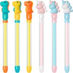 6 Packs Water Guns for Kids Adults, Plastic Handle Outdoor Swimming Pool Beach Summer Fun Party Games for Girls Boys Teens Adults