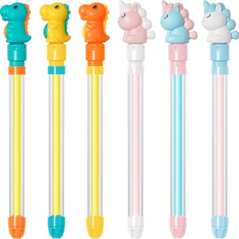 6 Packs Water Guns for Kids Adults, Plastic Handle Outdoor Swimming Pool Beach Summer Fun Party Games for Girls Boys Teens Adults