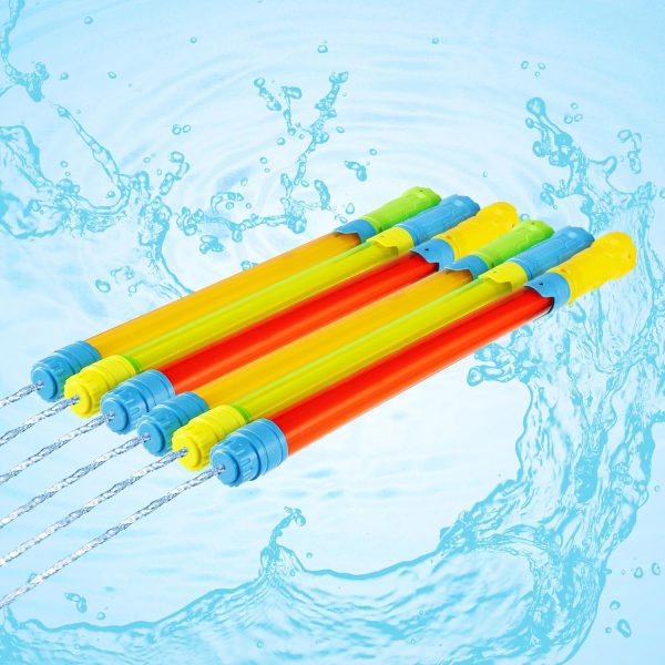 6 Pcs Water Gun -16.5in Bulk Water Soaker Blaster Squirt Gun for Kids Adults, Summer Outdoor Beach Party Games Fighting Play Swimming Pool Toys