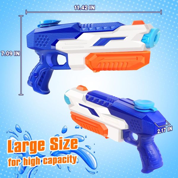 600cc Water Gun for Kids Adults:6 Pack Squirt Blasters Super Water Gun Soaker with Long Range High Capacity for Boys Girls Summer Swimming Pool Beach Outdoor Water Fighting Play Toys Party Favors