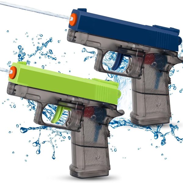 2 Pack Water Guns for Kids - Squirt Gun Water Blaster Soaker Water Pistol Toys for Toddlers Child Boys Girls