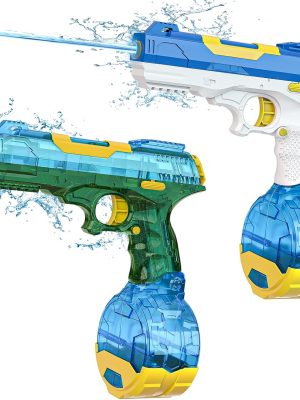 2 Pack Super Soaker Electric Water Guns - High Capacity, Long Range Up to 28-32ft, Powerful Rapid-Fire, Fully Automatic, Perfect for Kids and Adults, Ultimate Summer Outdoor Water Battle Fun