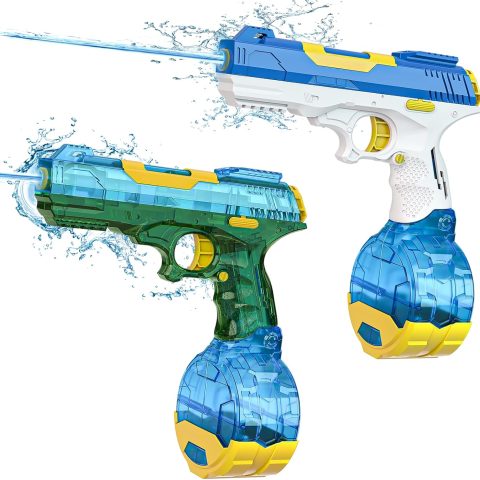 2 Pack Super Soaker Electric Water Guns - High Capacity, Long Range Up to 28-32ft, Powerful Rapid-Fire, Fully Automatic, Perfect for Kids and Adults, Ultimate Summer Outdoor Water Battle Fun