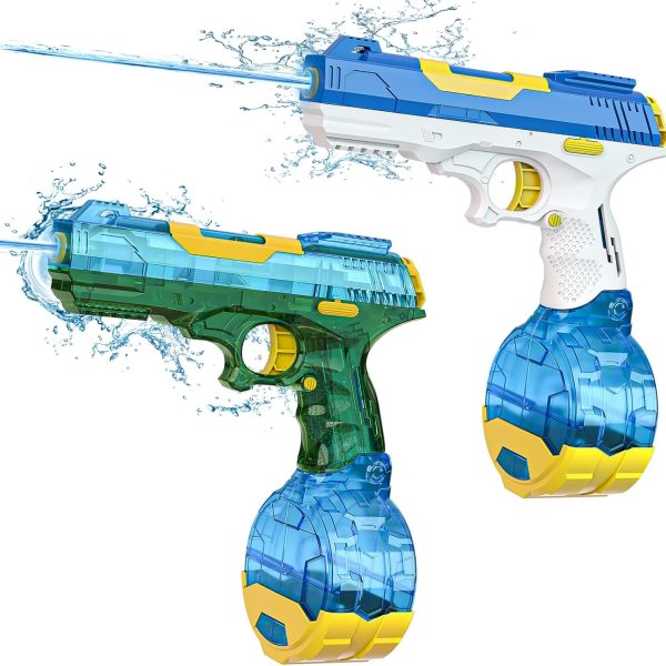 2 Pack Super Soaker Electric Water Guns - High Capacity, Long Range Up to 28-32ft, Powerful Rapid-Fire, Fully Automatic, Perfect for Kids and Adults, Ultimate Summer Outdoor Water Battle Fun
