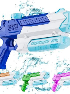 Water Guns for Kids Adults, 4 Pack 400CC Long Range High Capacity Squirt Guns Toy, Pool Toys Water Toys for Swimming Pool Beach Sand Outdoor, Summer Gifts for Boys Girls