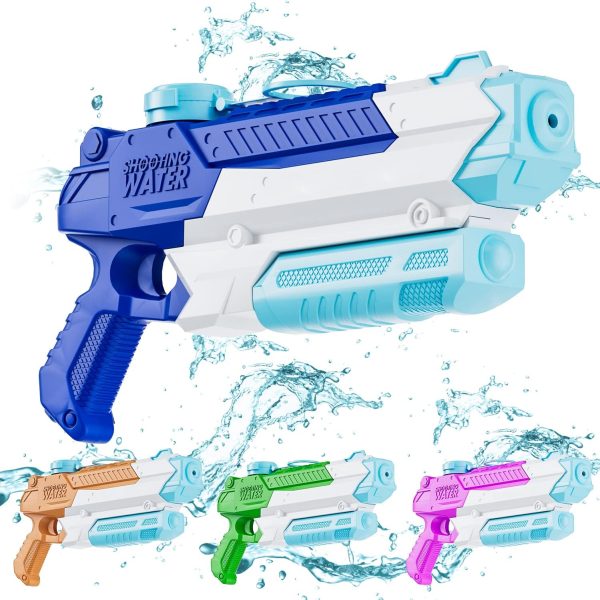 Water Guns for Kids Adults, 4 Pack 400CC Long Range High Capacity Squirt Guns Toy, Pool Toys Water Toys for Swimming Pool Beach Sand Outdoor, Summer Gifts for Boys Girls