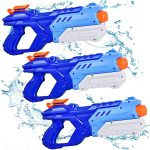 3 Pack Water Guns for Kids Adults - 600CC Squirt Water Toy Gun Super Blaster Soaker Long Range High Capacity Swimming Pool Beach Outdoor Fighting Toy for Boys Girls (Blue)