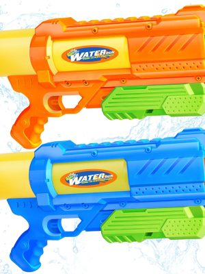 Super Water Gun for Kids Adults: 2 Pack - 1200CC Water Toy Gun Super Water Squirt Blaster Soaker Long Range High Capacity Swimming Pool Beach Outdoor Summer Fun Party Games, Gifts for Boys and Girls