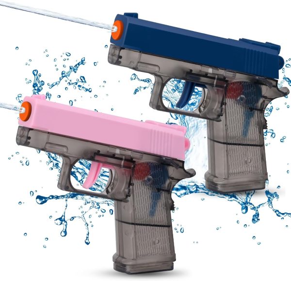 2 Pack Water Guns for Kids - Squirt Gun Water Blaster Soaker Water Pistol Toys for Toddlers Child Boys Girls, Ideal Summer Gifts for Swimming Pool Beach Party Outdoor Shooting Game Water Fighting Toy