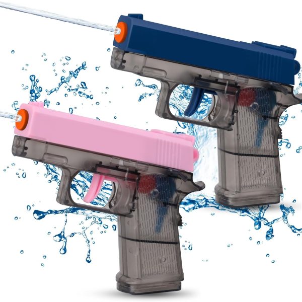 2 Pack Water Guns for Kids - Squirt Gun Water Blaster Soaker Water Pistol Toys for Toddlers Child Boys Girls, Ideal Summer Gifts for Swimming Pool Beach Party Outdoor Shooting Game Water Fighting Toy