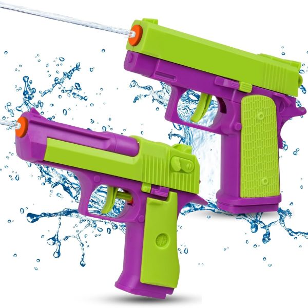 2 Pack Squirt Guns for Kids - Water Gun Water Blaster Soaker Water Pistol Toys for Toddlers Child Boys Girls, Ideal Summer Gifts for Swimming Pool Beach Party Outdoor Shooting Game Water Fighting Toy