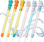 6 Packs Water Guns for Kids Adults, Plastic Handle Outdoor Swimming Pool Beach Summer Fun Party Games for Girls Boys Teens Adults