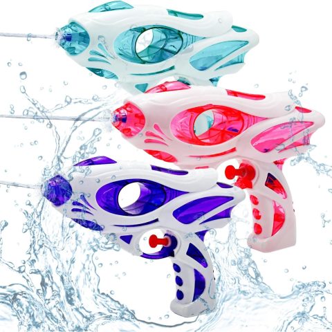 3 Pack Water Guns for Kids and Adults, 200cc/20ft Squirt Guns with Trigger Squirt Guns for Boys Girls, Long Range Super Water Blaster Soaker Water Pistol Summer Toys for Swimming Pool Beach（Style 2）
