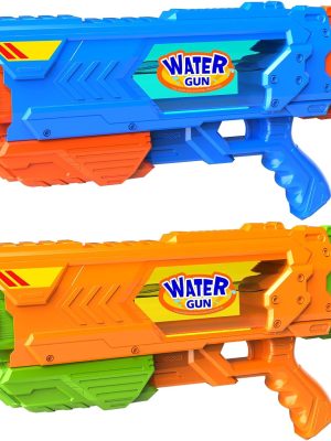 Super Water Gun for Kids Adults, Fast-Fill 1200cc High Capacity & 35ft Range, 2 Pack Super Water Guns Soaker Squirt Guns Blaster for Boys Girls Summer Outdoor Swimming Pool Water Toys