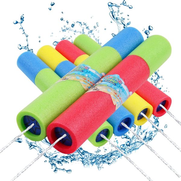 6pack Super Water Squirt Guns Foam Water Shooter Toys for Summer Pool Beach Game Party Favors