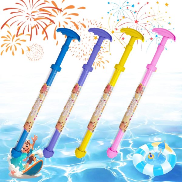 Fireworks Water Gun for Adults–Squirt Gun with Dazzling Spray Effect – Fun Firework Water Gun for Pool, Beach, Concerts, Parties & Festivals(4pc)