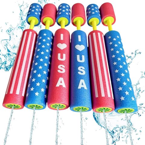 6 Pack  Water Blaster Foam Water Gun Pool Games for Kids Squirt Gun Summer Toys Water Shooter Outdoor Toys for Boys Girls