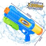 Super Water Gun for Kids Adults: 2 Pack - 1200CC Water Toy Gun Super Water Squirt Blaster Soaker Long Range High Capacity Swimming Pool Beach Outdoor Summer Fun Party Games, Gifts for Boys and Girls