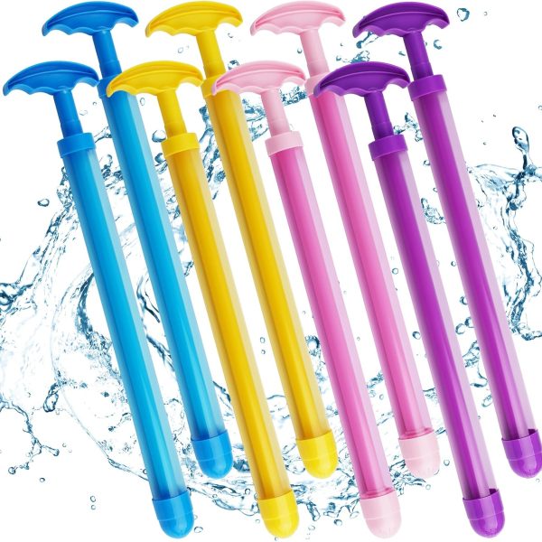 Kids Water Guns Toy- 4 Pack Water Blasters Squirt Toy, Outdoor Summer Water Toys for Outdoor Swimming Pool, Backyard, Beach Water Game Fighting Play Pool Toys (8PCS)