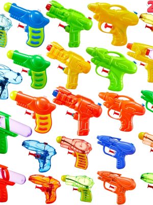 24 Packs Water Gun Party Favors, Assorted Colors Mini Water Blasters Summer Squirt Soaker Fighting Beach Pool Toys for Kids
